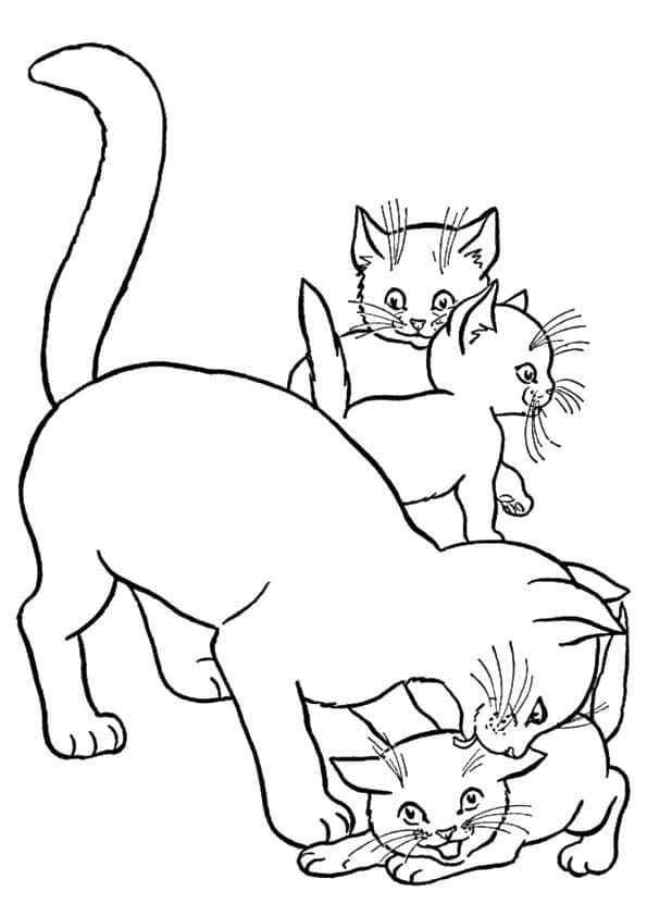 Ücretsiz Kedi Resmi Boyama Sayfası