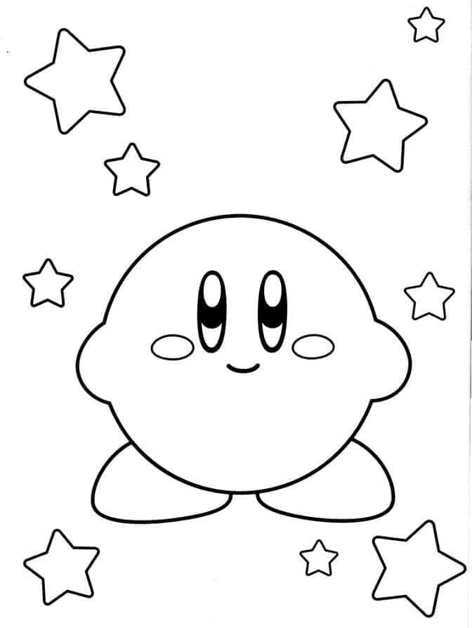 Ücretsiz Kirby Çizimi Boyama Sayfası
