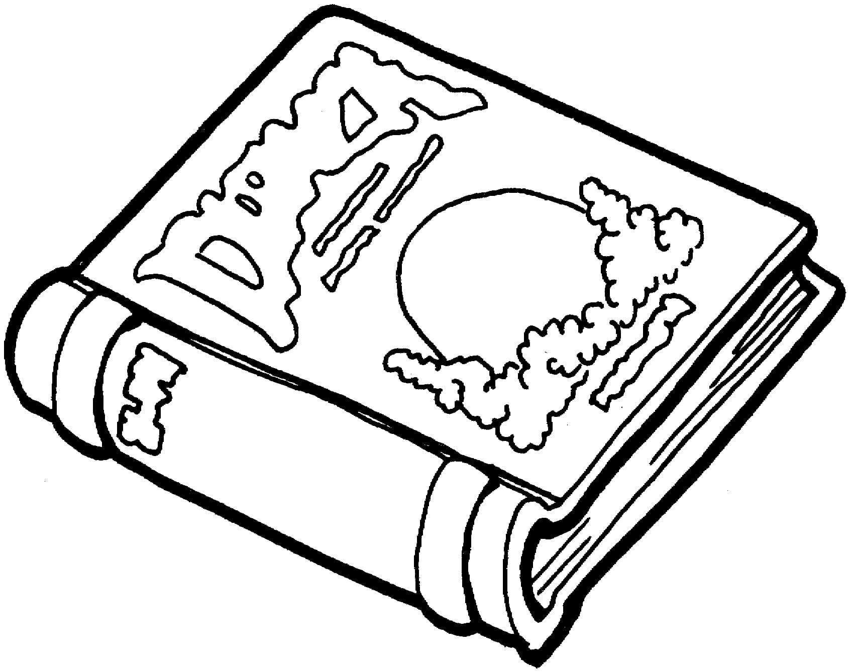 Ücretsiz Kitap Görseli Boyama Sayfası