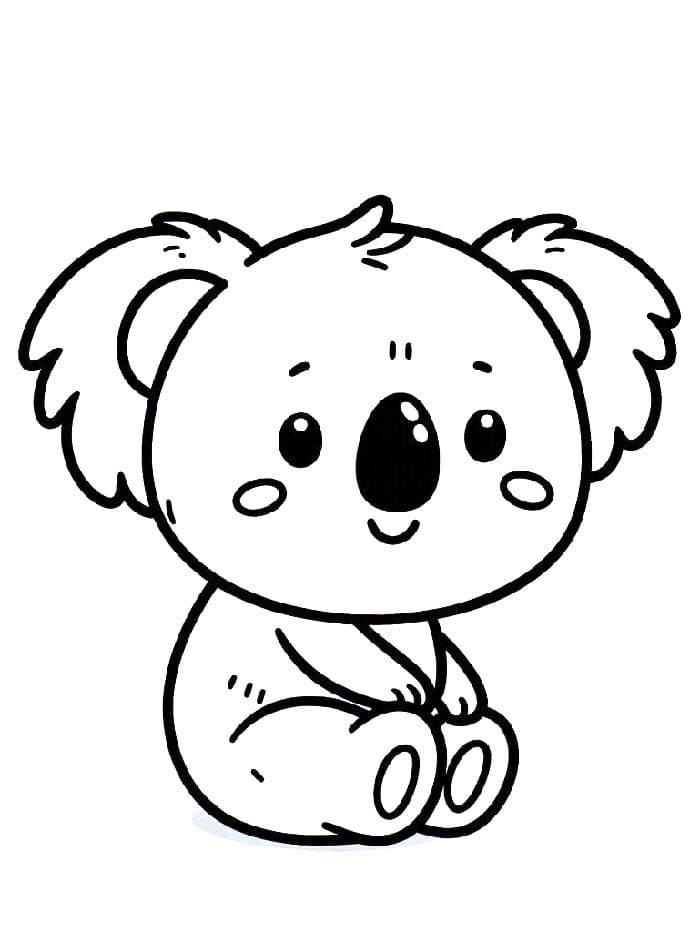 Ücretsiz Koala Resmi Boyama Sayfası