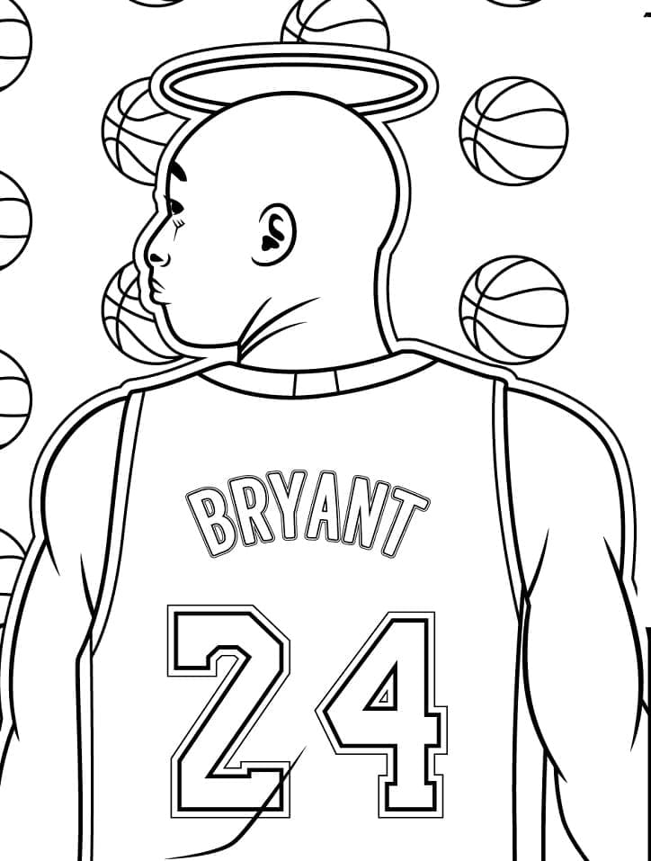 Ücretsiz Kobe Bryant Çocuklar İçin Boyama Sayfası
