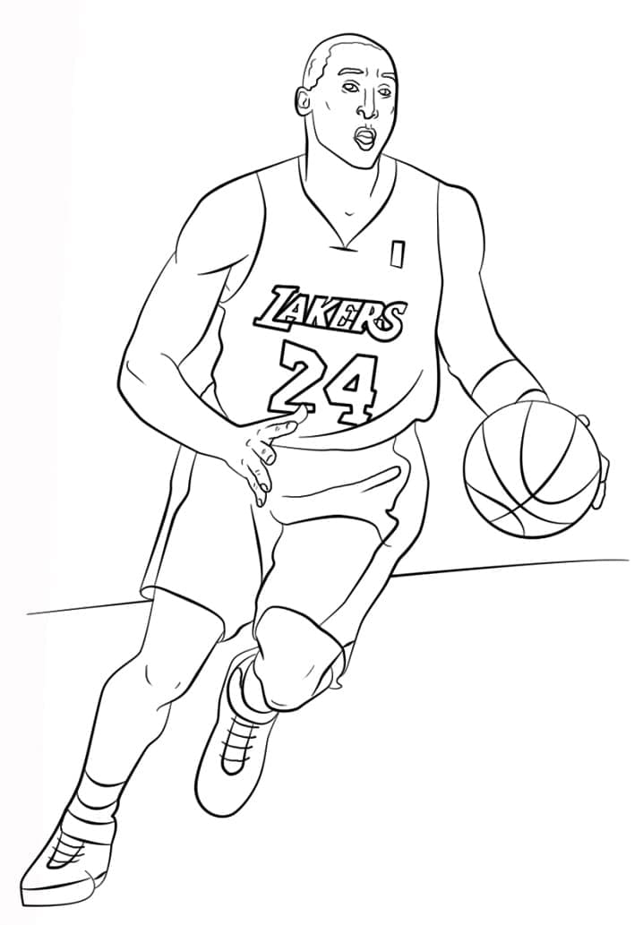Ücretsiz Kobe Bryant Resim Boyama Sayfası