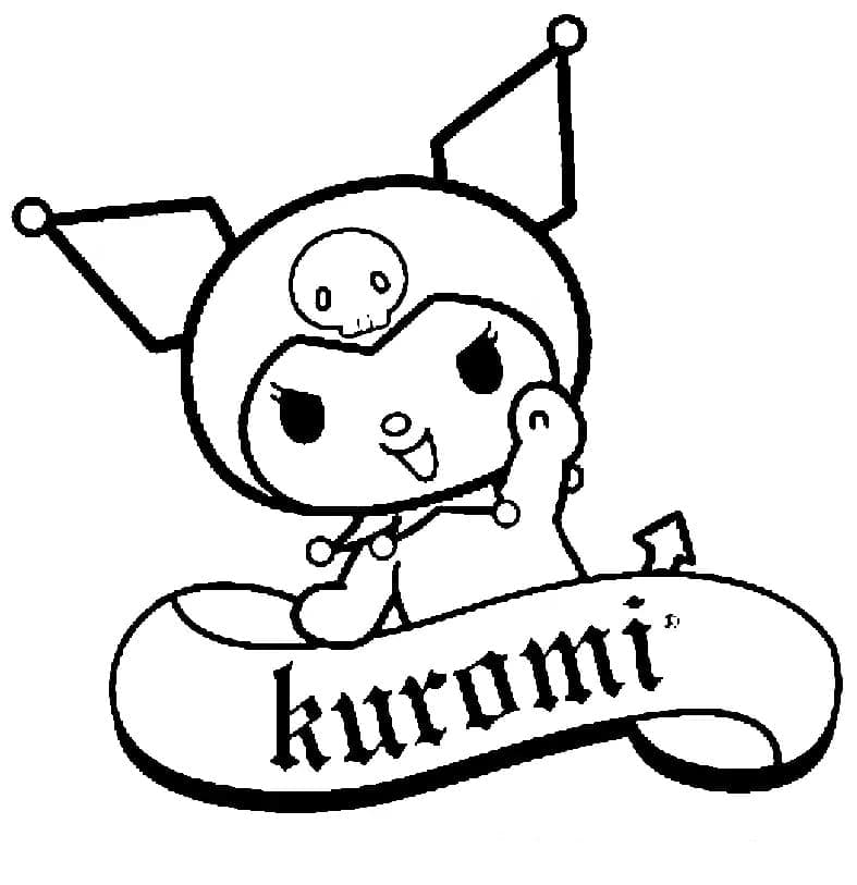 Ücretsiz Kuromi Boyama Sayfası