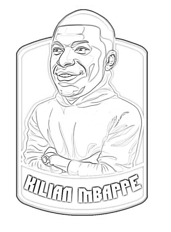 Ücretsiz Kylian Mbappe Baskı İçin Boyama Sayfası