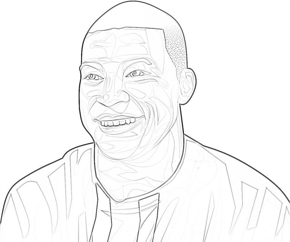 Ücretsiz Kylian Mbappe Resim Boyama Sayfası
