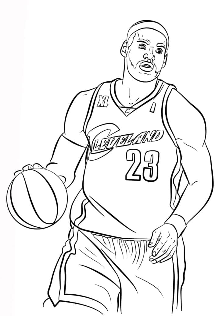 Ücretsiz LeBron James Yazdırılabilir Boyama Sayfası