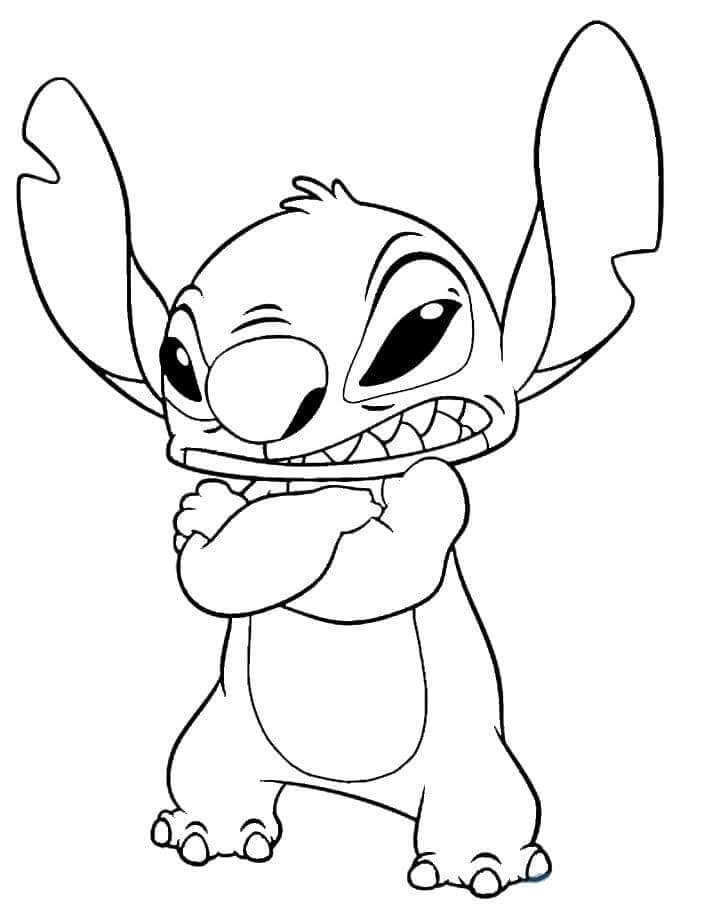 Ücretsiz Lilo ve Stitch görsel Boyama Sayfası