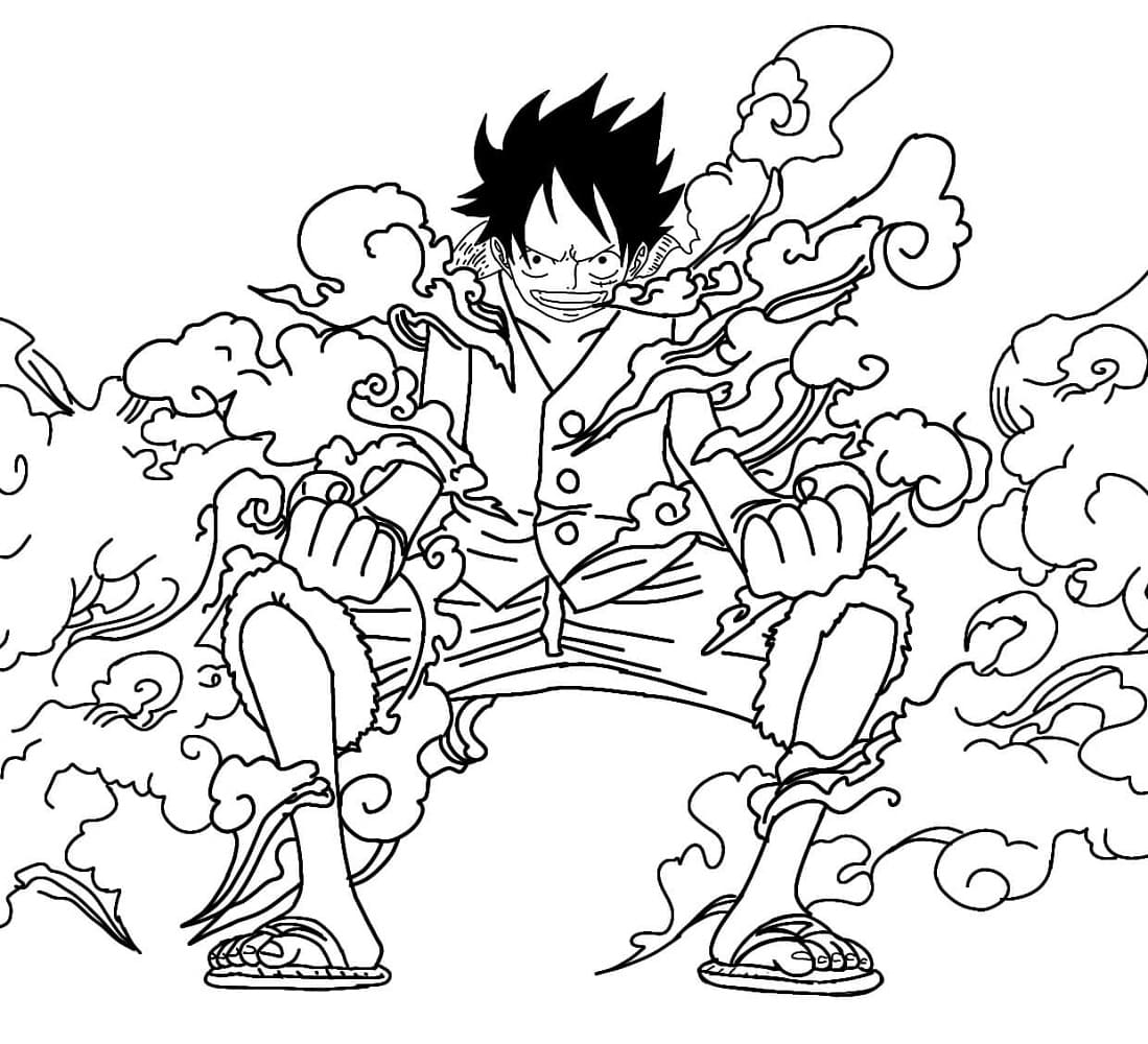 Ücretsiz Luffy Görseli Boyama Sayfası
