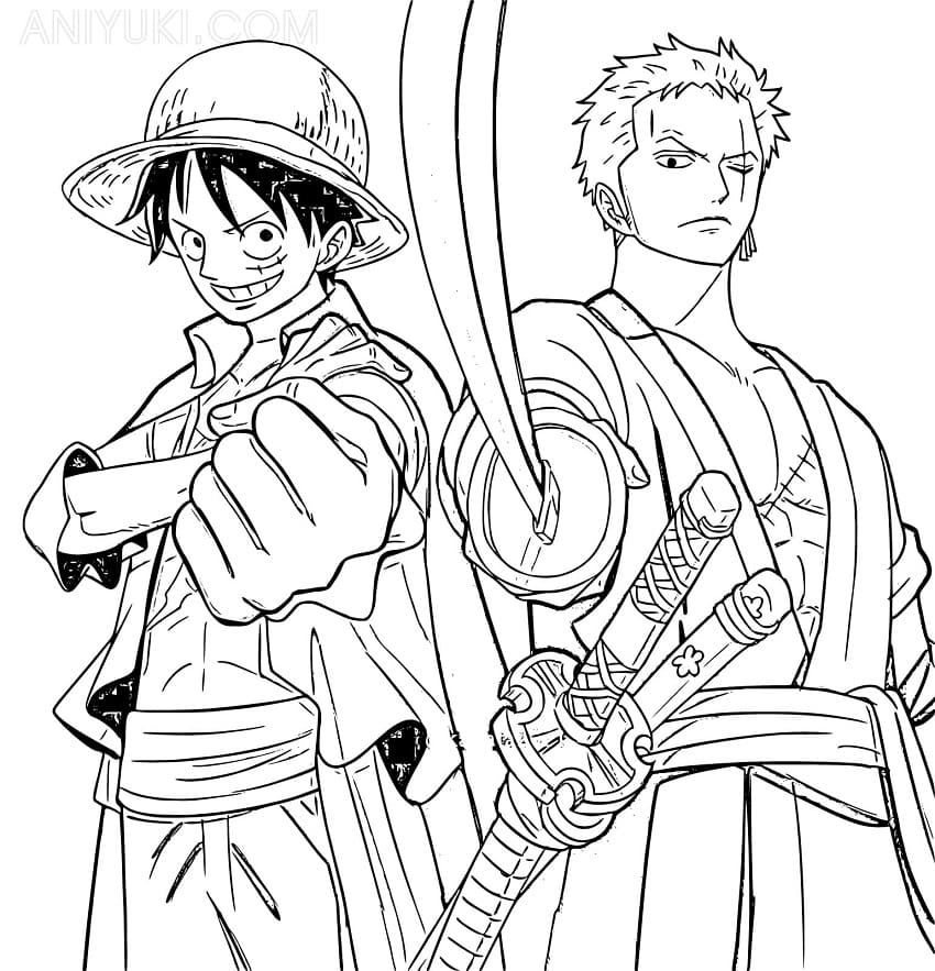 Ücretsiz Luffy Boyama Sayfası