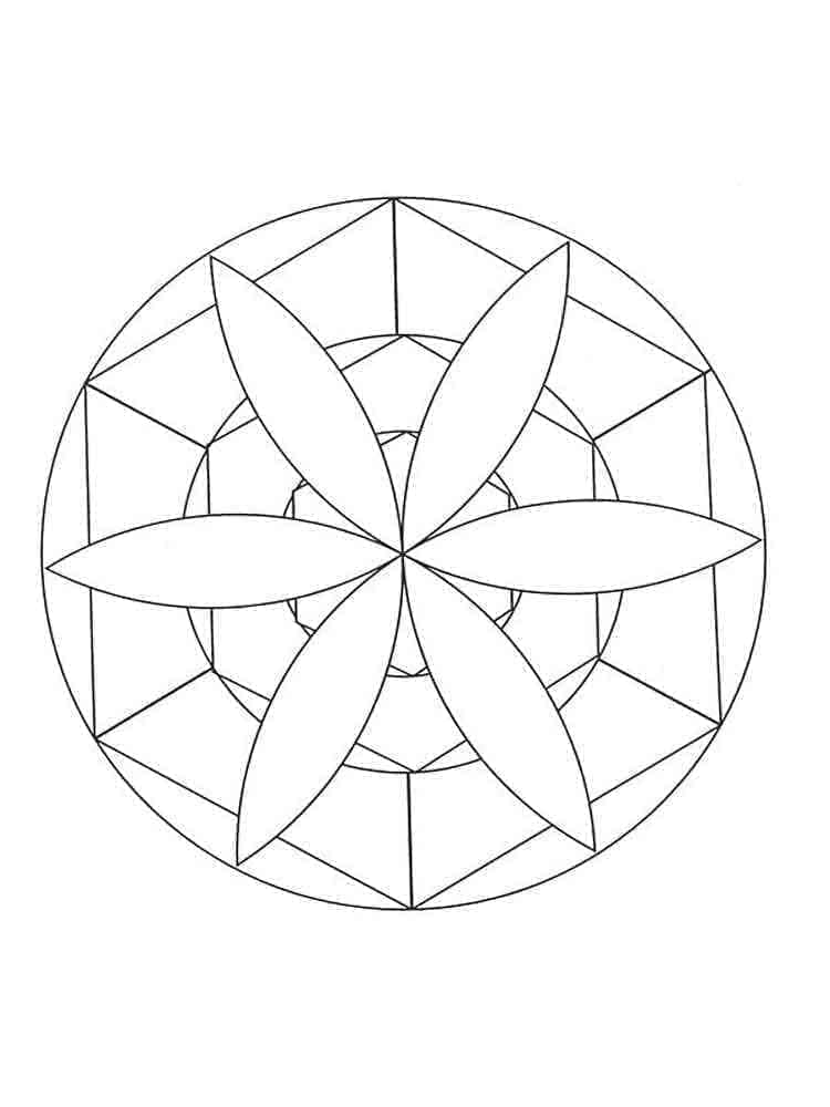 Ücretsiz Mandala Resmi Boyama Sayfası