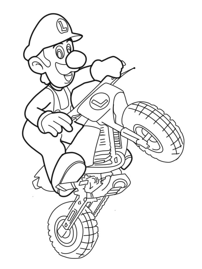 Ücretsiz Mario Kart Boyama Sayfası