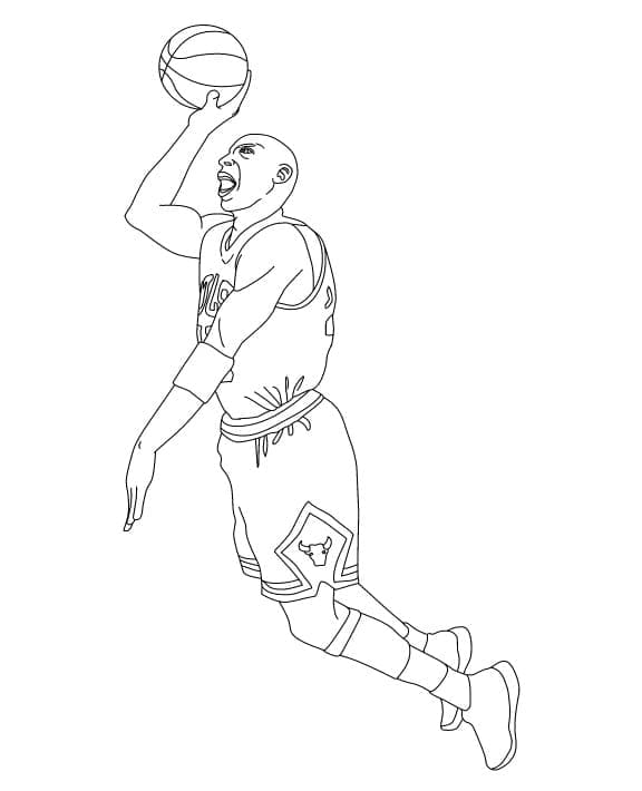 Ücretsiz Michael Jordan Çocuklar İçin Boyama Sayfası