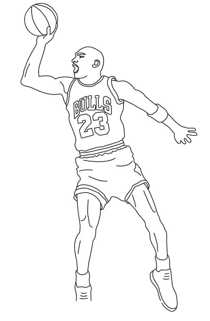 Ücretsiz Michael Jordan Resim Boyama Sayfası