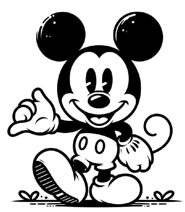 Ücretsiz Mickey Mouse Boyama Sayfası