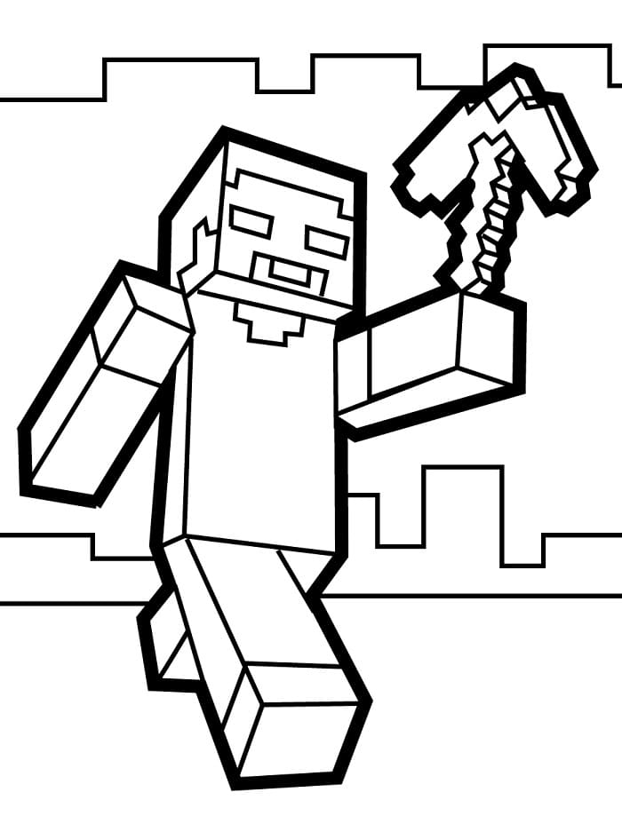 Ücretsiz Minecraft Yazdır Boyama Sayfası
