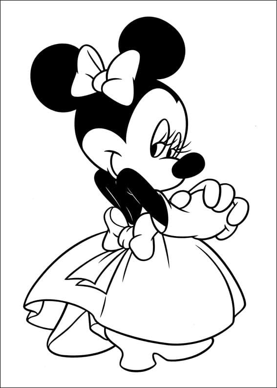 Ücretsiz Minnie Mouse Boyama Sayfası