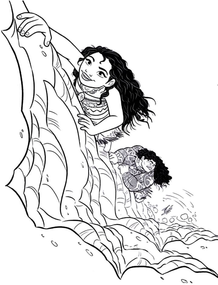 Ücretsiz Moana Resmi Boyama Sayfası