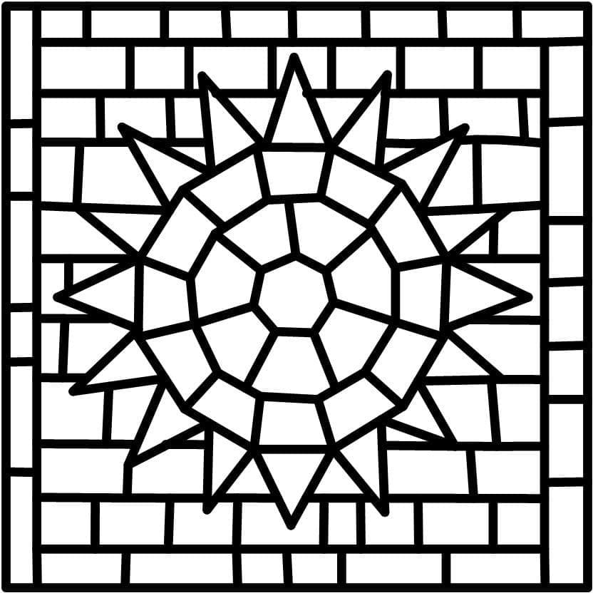 Ücretsiz Mozaik Resmi Boyama Sayfası