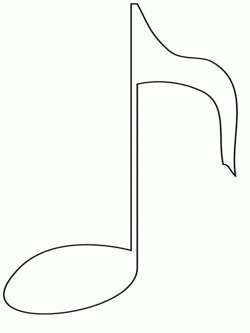 Ücretsiz Müzik Notaları görsel Boyama Sayfası