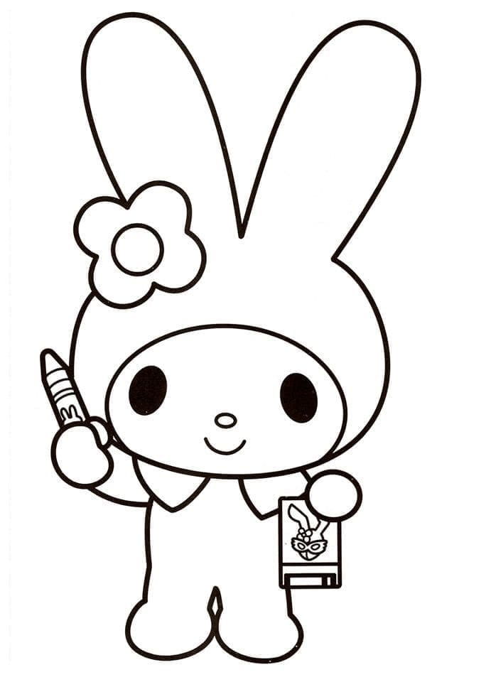 Ücretsiz My Melody Resmi Boyama Sayfası