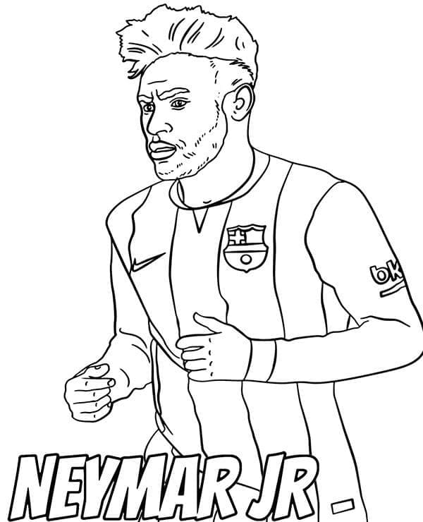 Ücretsiz Neymar Resim Boyama Sayfası
