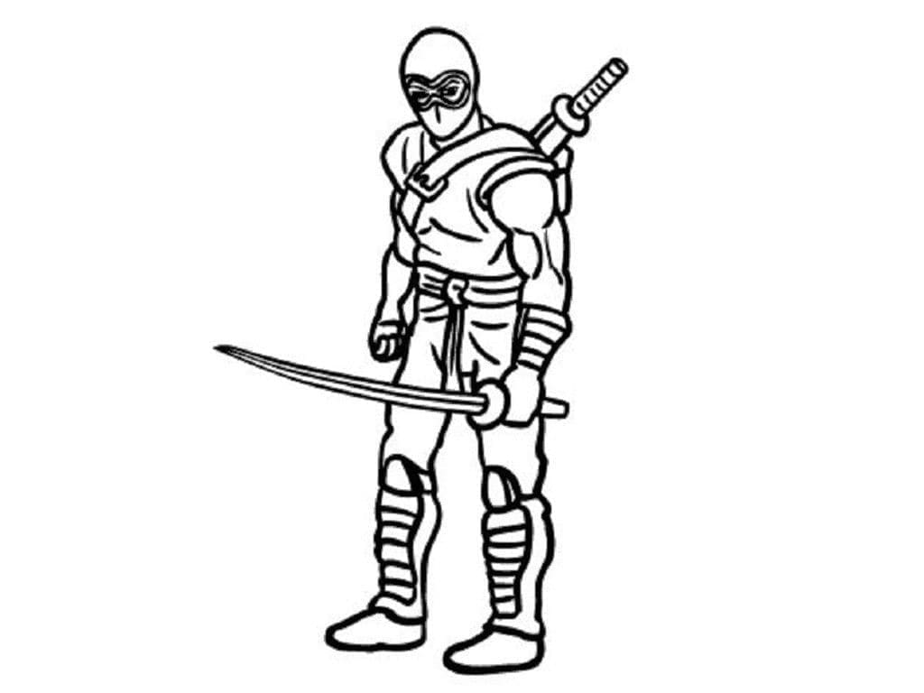 Ücretsiz Ninja Yazdırılabilir Boyama Sayfası