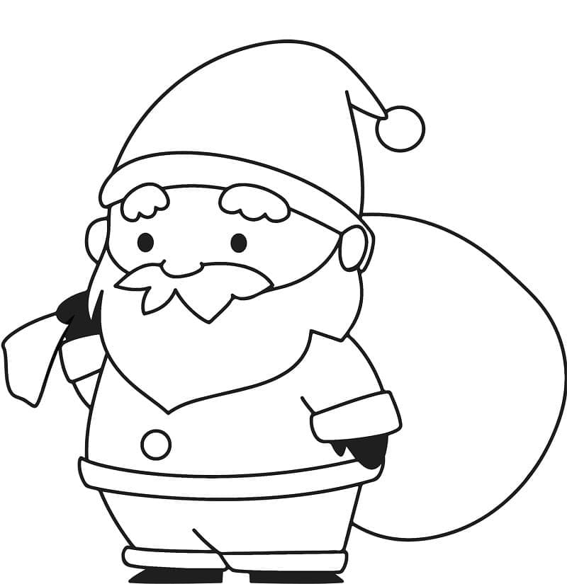 Ücretsiz Noel Baba görseli Boyama Sayfası