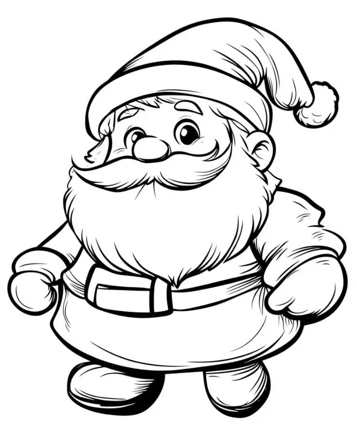 Ücretsiz Noel Baba Boyama Sayfası