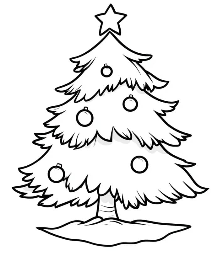 Ücretsiz Noel ağacı boyama sayfası Boyama Sayfası