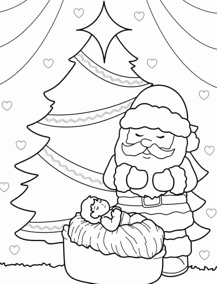 Ücretsiz Noel ağacı görseli Boyama Sayfası