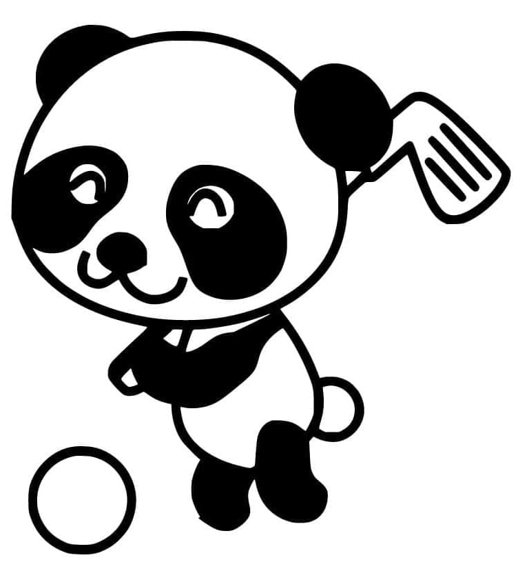 Ücretsiz Panda Çizimi Boyama Sayfası