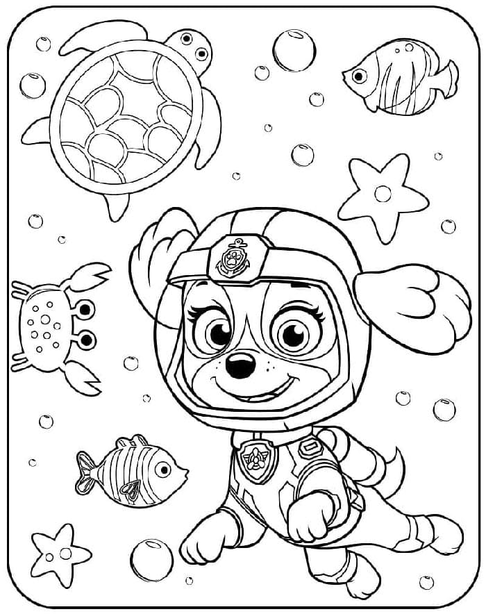 Ücretsiz Paw Patrol görsel Boyama Sayfası