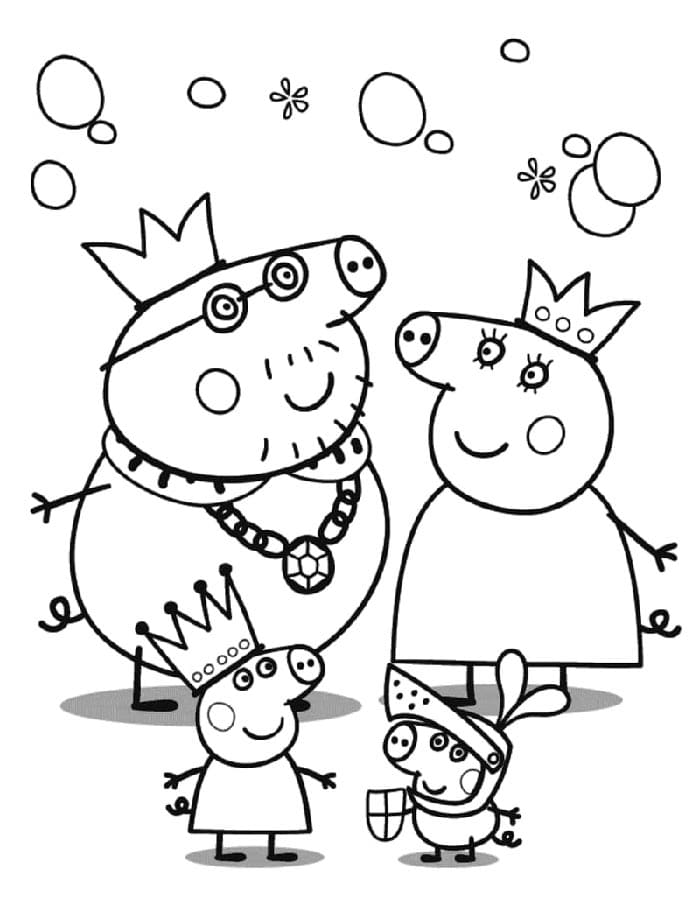 Ücretsiz Peppa Pig Resimleri Boyama Sayfası