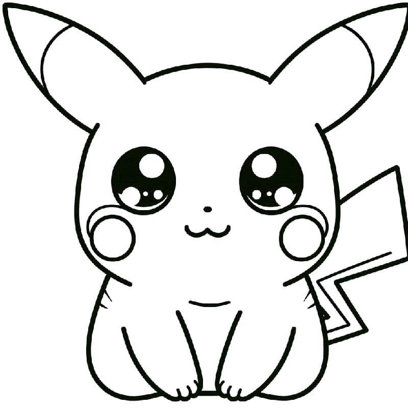 Ücretsiz Pikachu Çizimi Boyama Sayfası