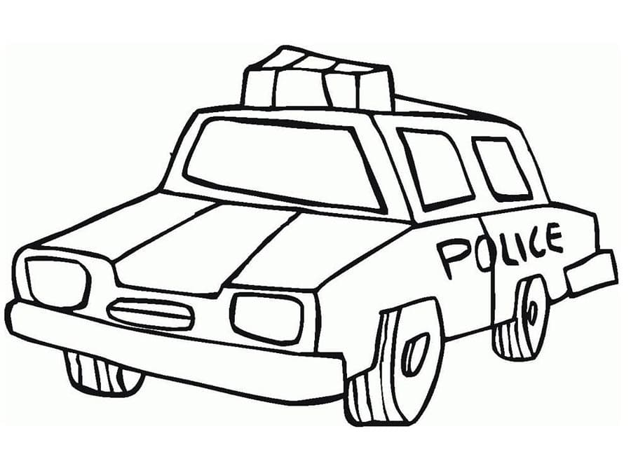 Ücretsiz Polis Arabası İmajı Boyama Sayfası