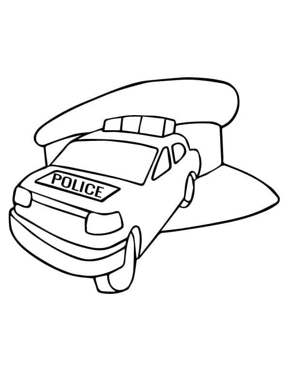 Ücretsiz Polis Arabası Boyama Sayfası