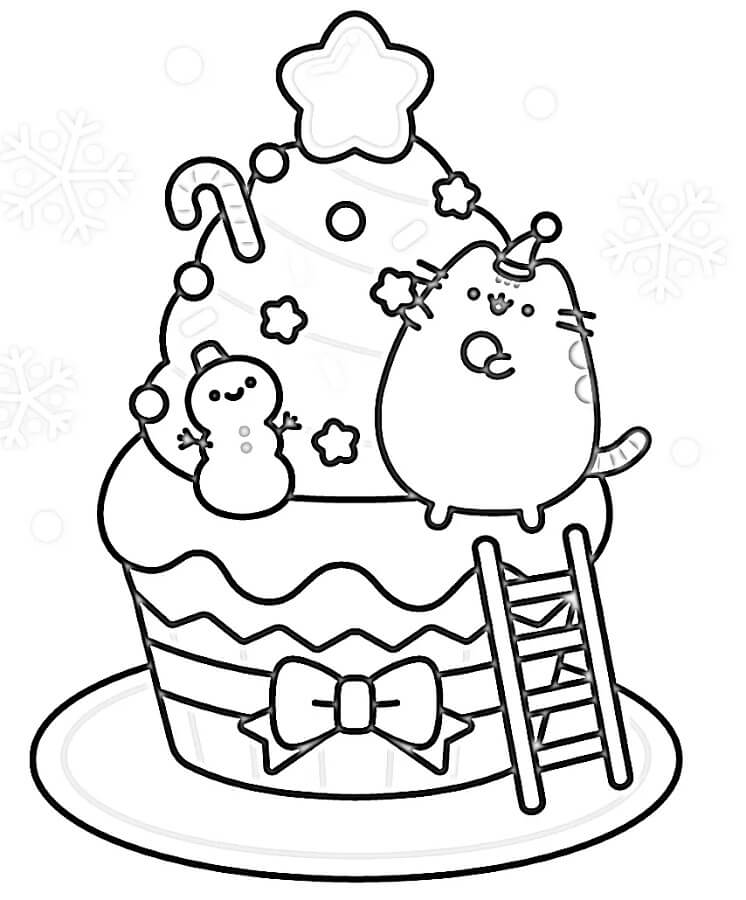Ücretsiz Pusheen görsel Boyama Sayfası