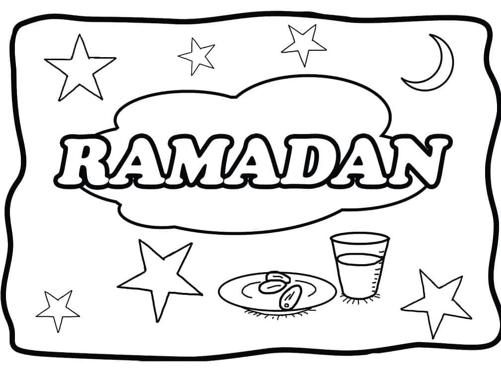 Ücretsiz Ramazan Boyama Sayfası