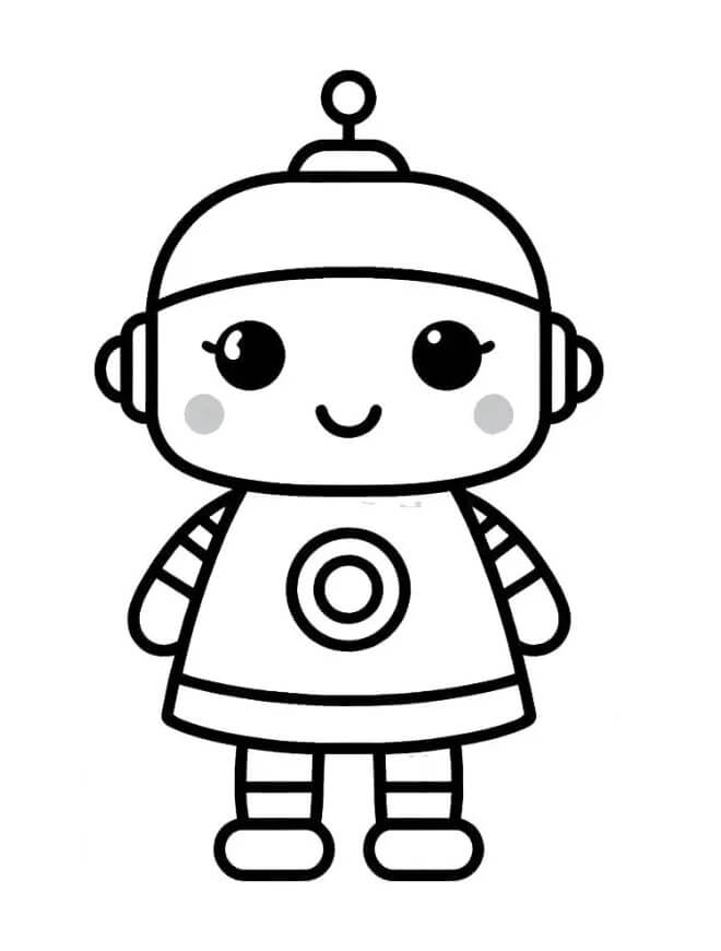Ücretsiz Robot Yazdırmak İçin Boyama Sayfası