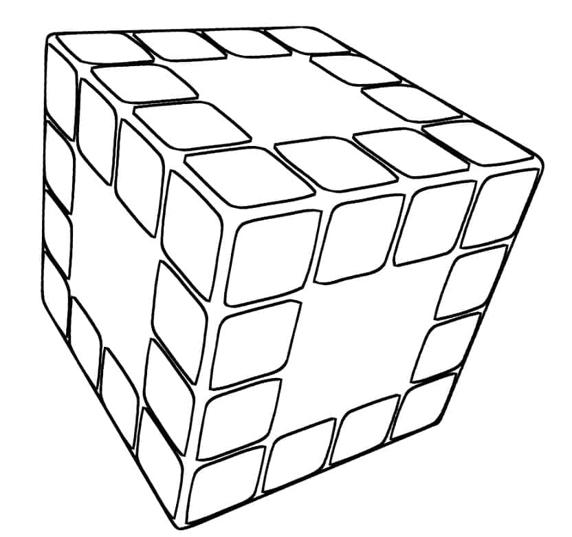 Ücretsiz Rubik çocuklar için Boyama Sayfası