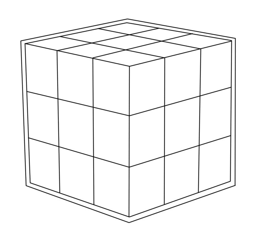 Ücretsiz Rubik görsel Boyama Sayfası