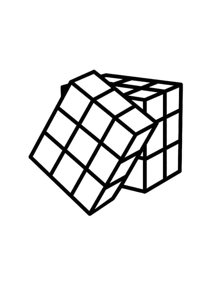 Ücretsiz Rubik Boyama Sayfası