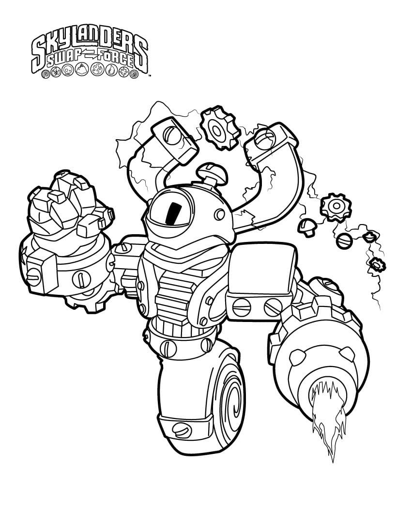 Ücretsiz Skylanders çocuklar için Boyama Sayfası