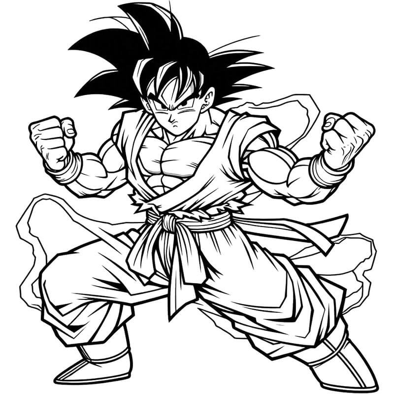 Ücretsiz Son Goku Çıktı Boyama Sayfası