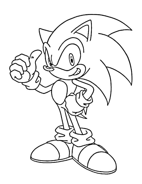 Ücretsiz Sonic Çizimi Boyama Sayfası