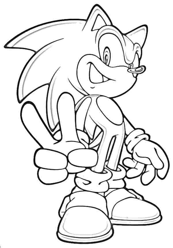 Ücretsiz Sonic Yazdır Boyama Sayfası
