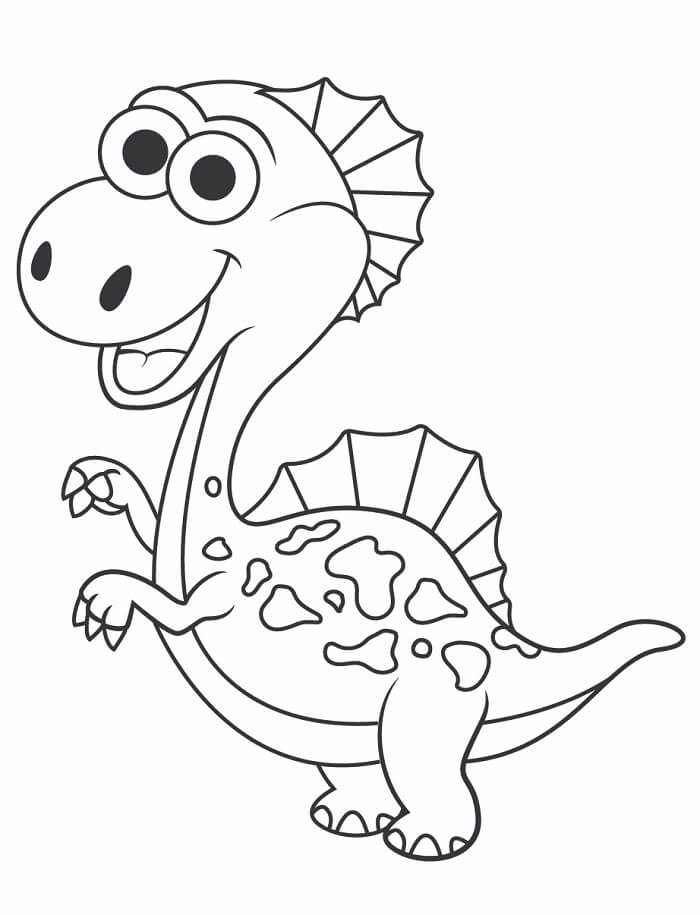 Ücretsiz Spinosaurus Görseli Boyama Sayfası