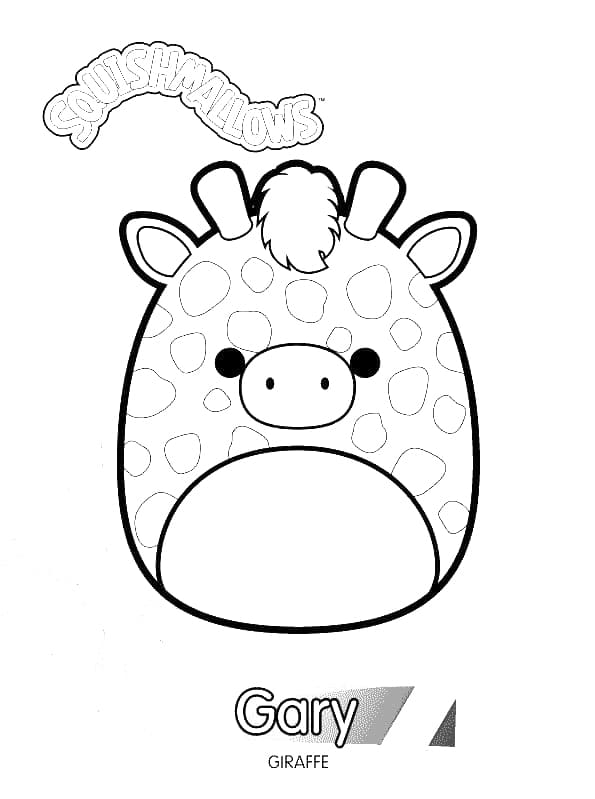 Ücretsiz Squishmallow Çizim Şablonu Boyama Sayfası