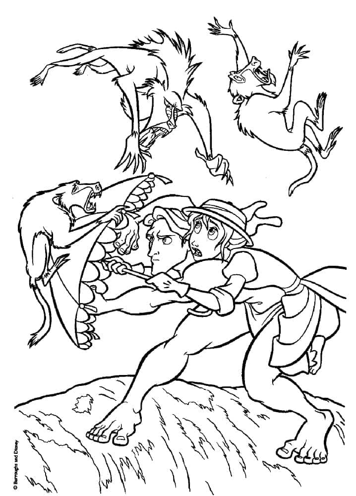 Ücretsiz Tarzan Boyama Sayfası