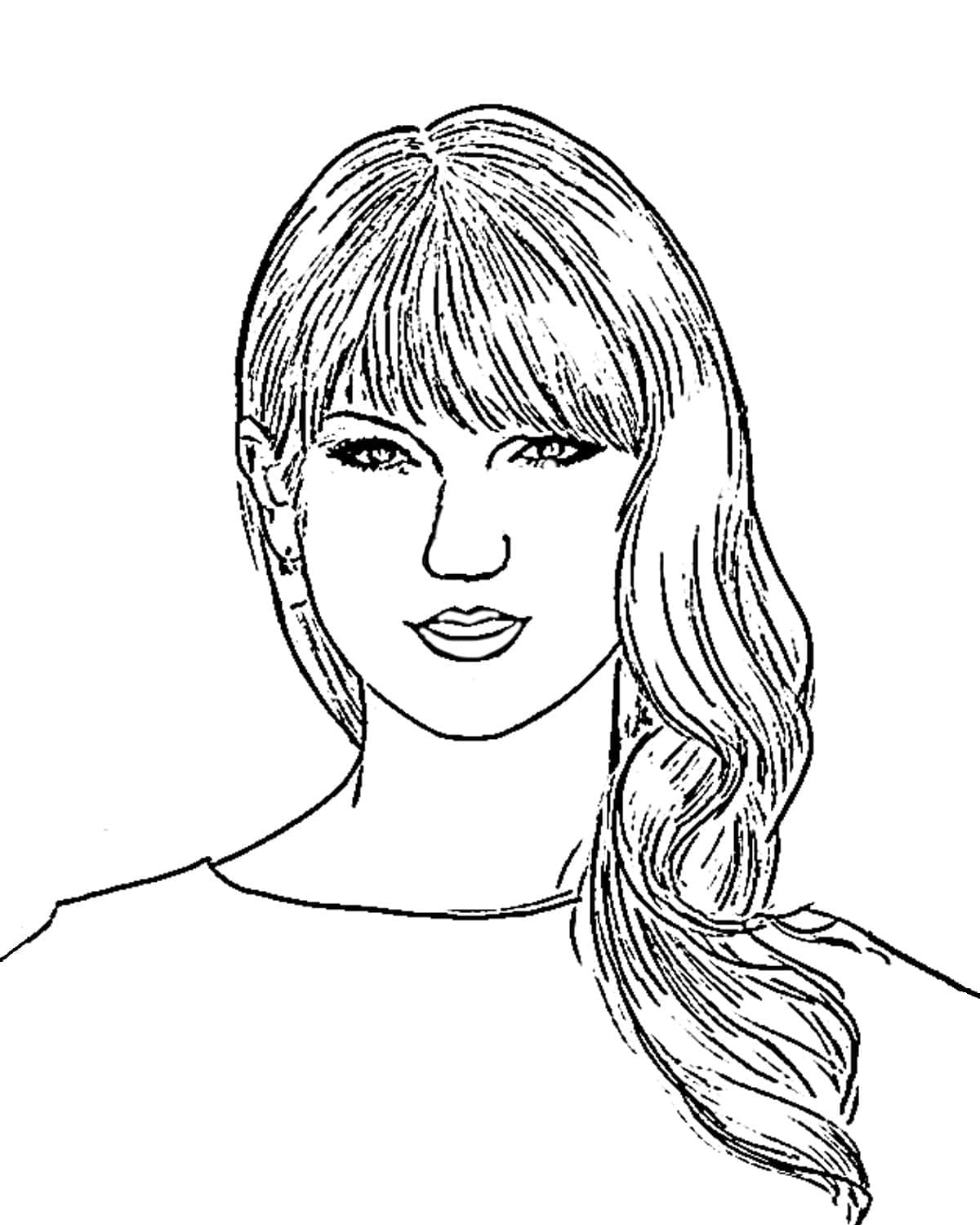 Ücretsiz Taylor Swift Çocuklar İçin Boyama Sayfası